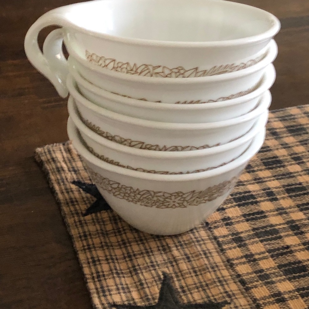 Vintage Corelle Woodland pattern cups